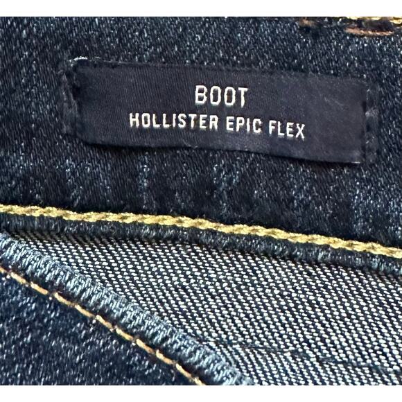 Hollister Boot Epic Flex Jeans Blue Dark Wash Denim 32x32 - Picture 10 of 11